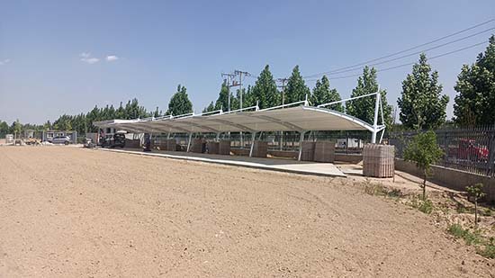 用膜结构景观膜施工打造未来城市美景